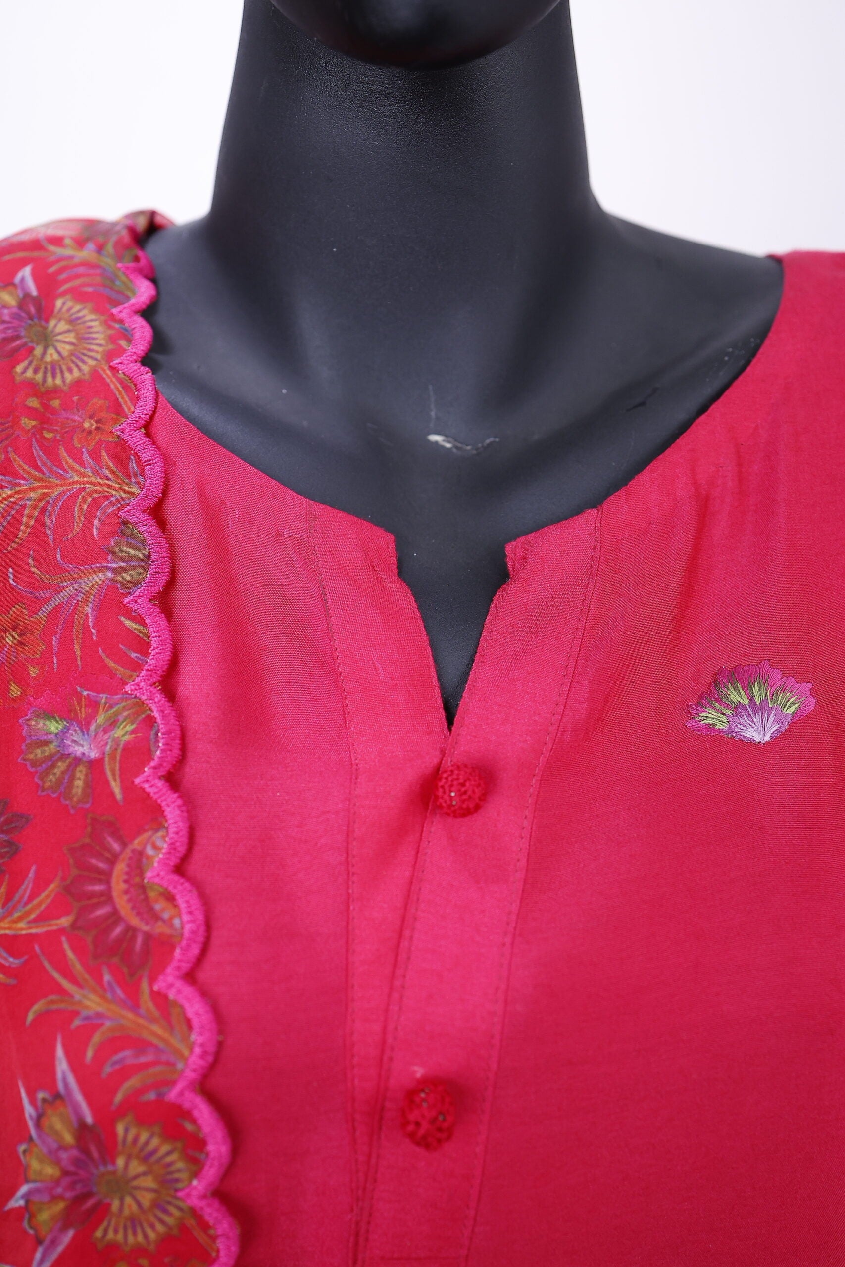 Shocking Pink Embroidered Outfit