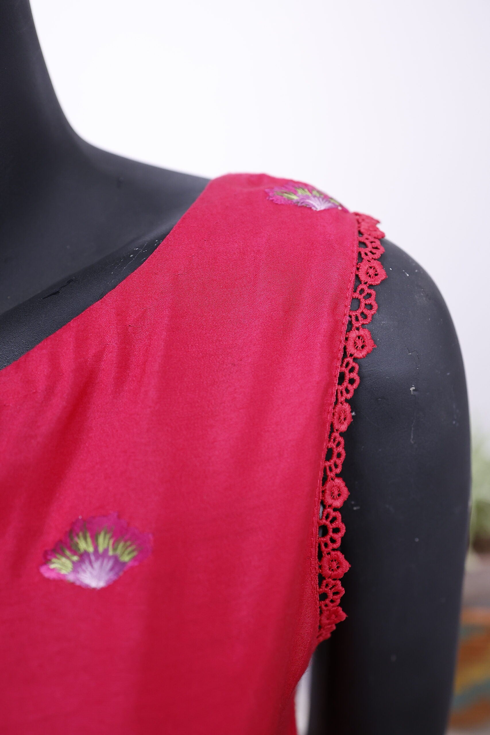 Shocking Pink Embroidered Outfit