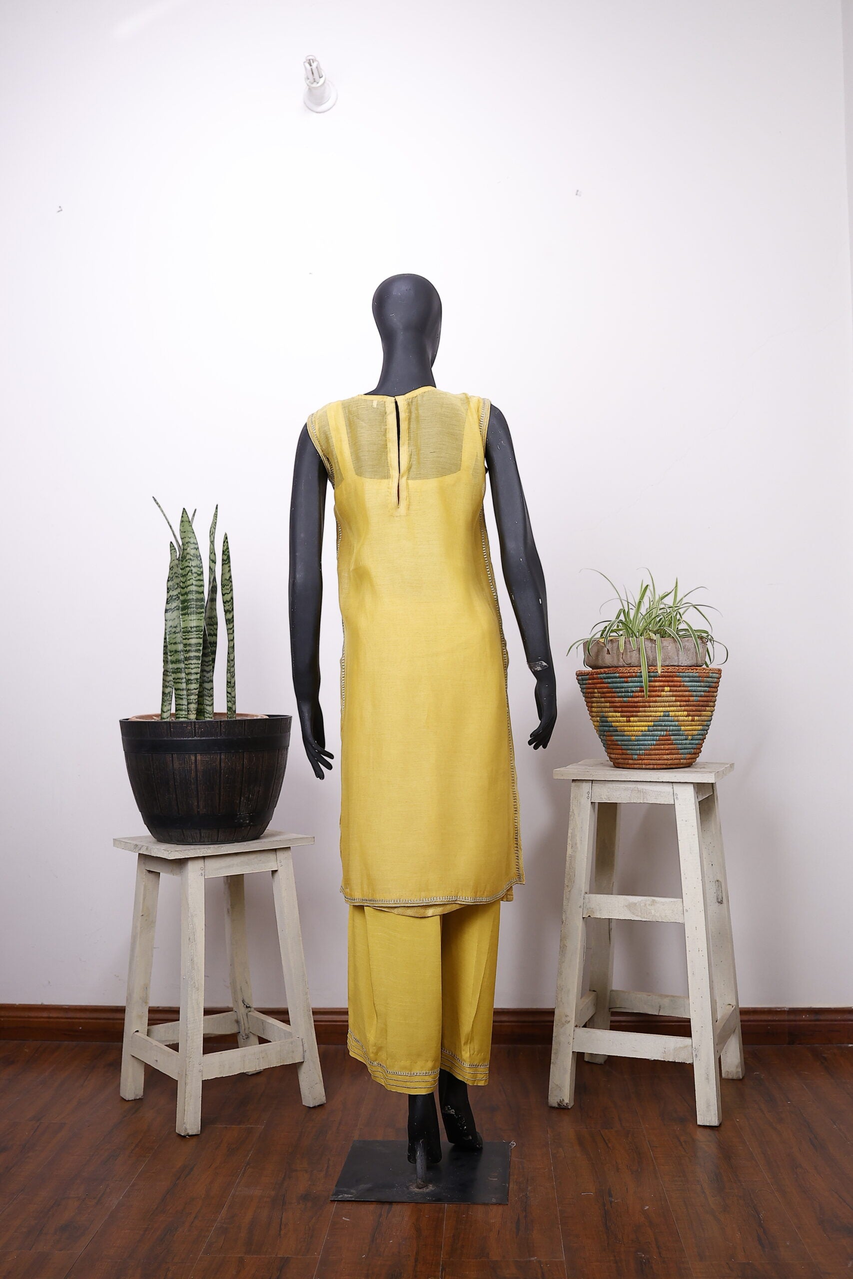 Mustard Sleeveless Outfit