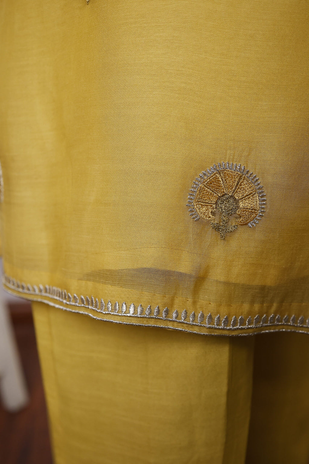 Mustard Sleeveless Outfit
