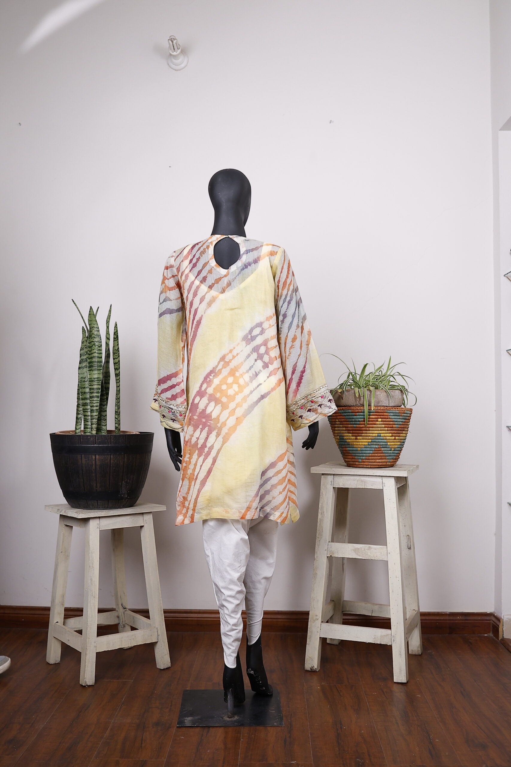 Tie & Dye Shirt with gota work