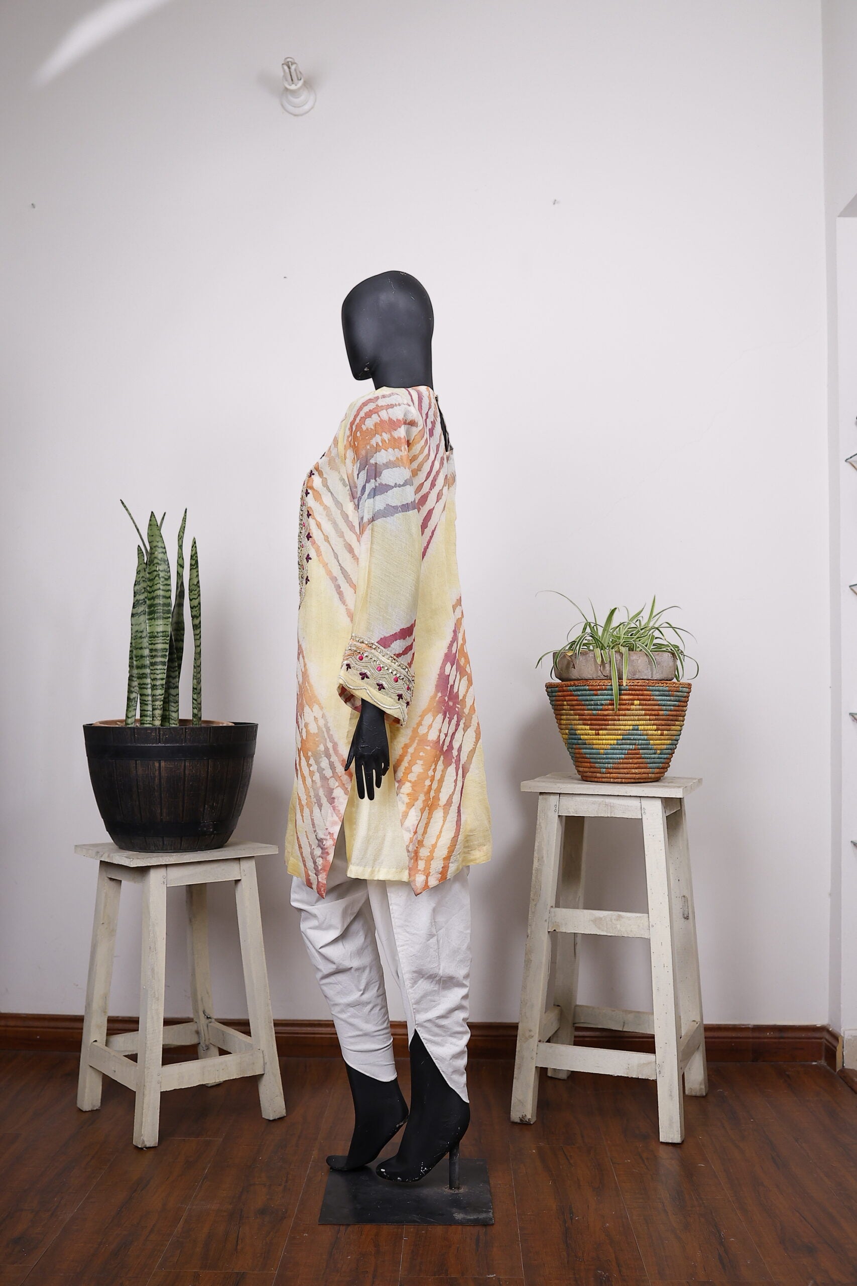 Tie & Dye Shirt with gota work