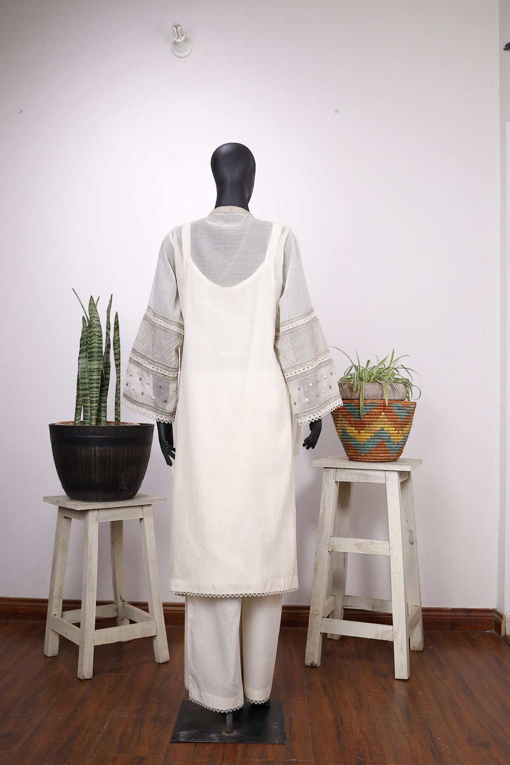 Off-White Embroidered Outfit