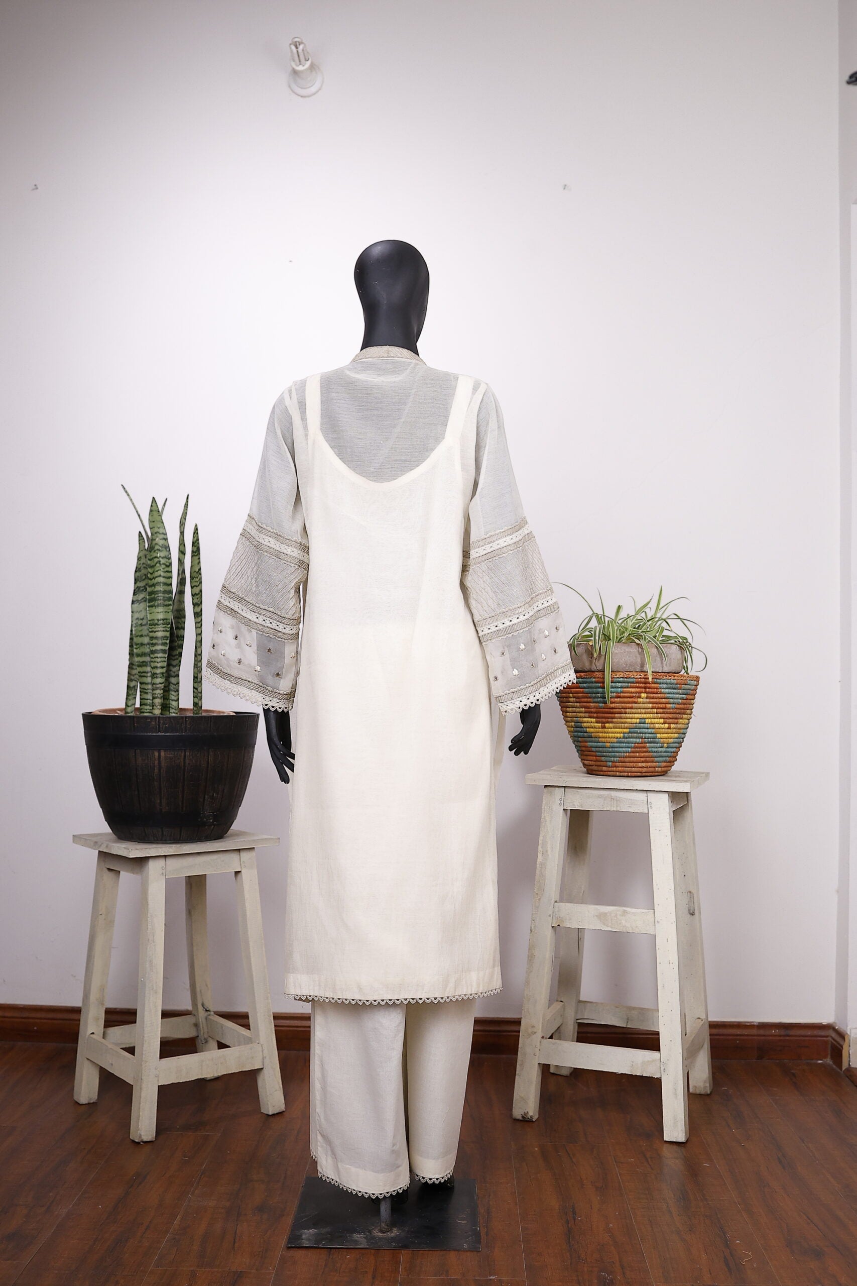 Off-White Embroidered Outfit