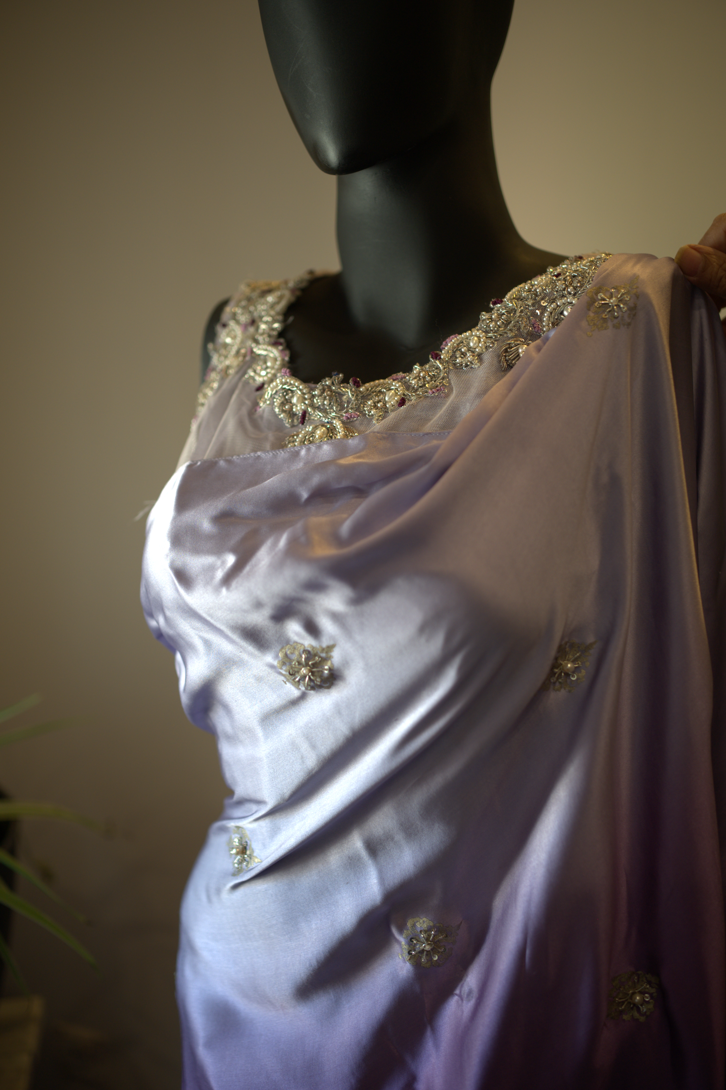 Noor-e-Lilac: Ombre Pure Charmeuse Elegance