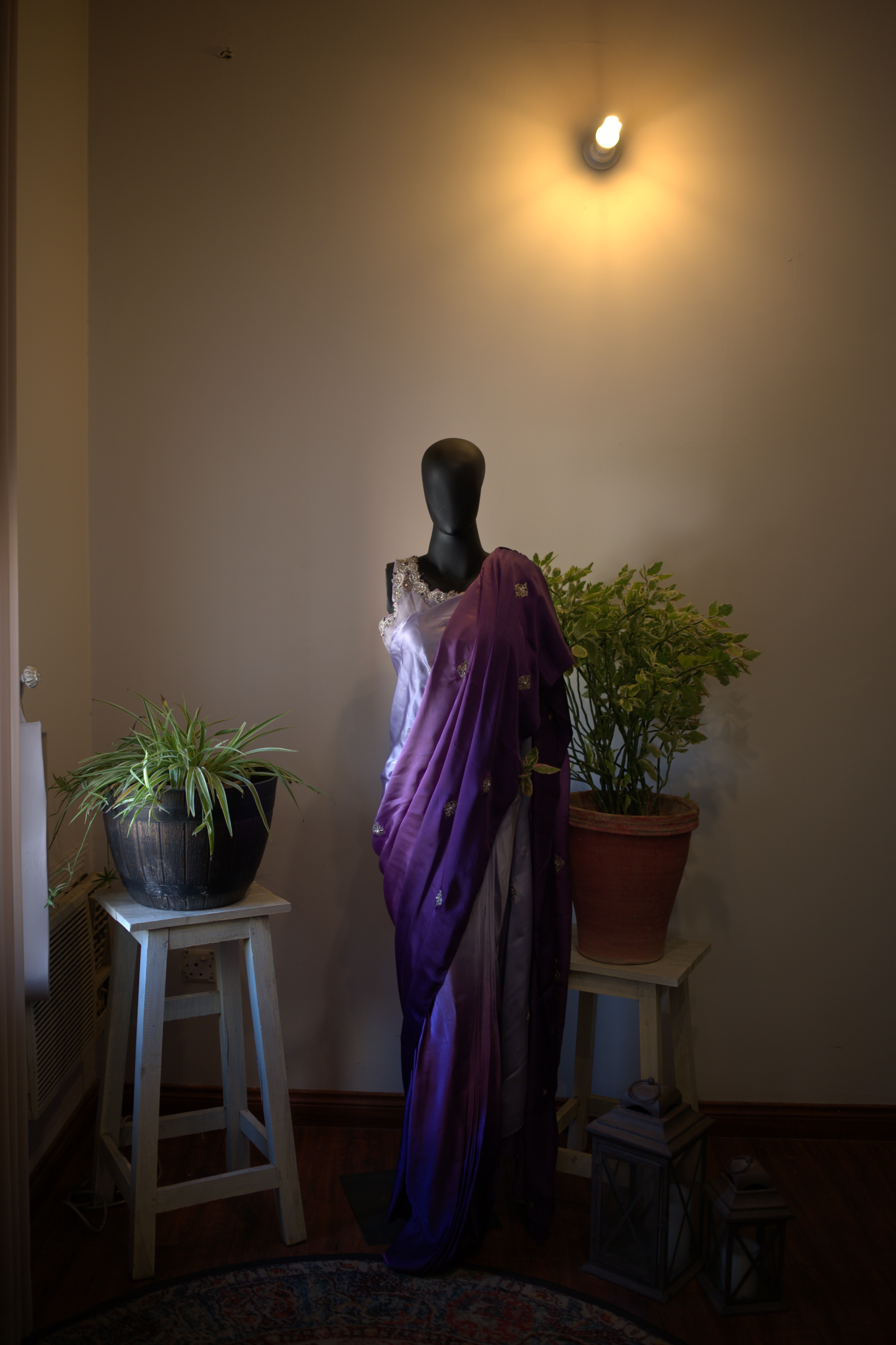 Noor-e-Lilac: Ombre Pure Charmeuse Elegance