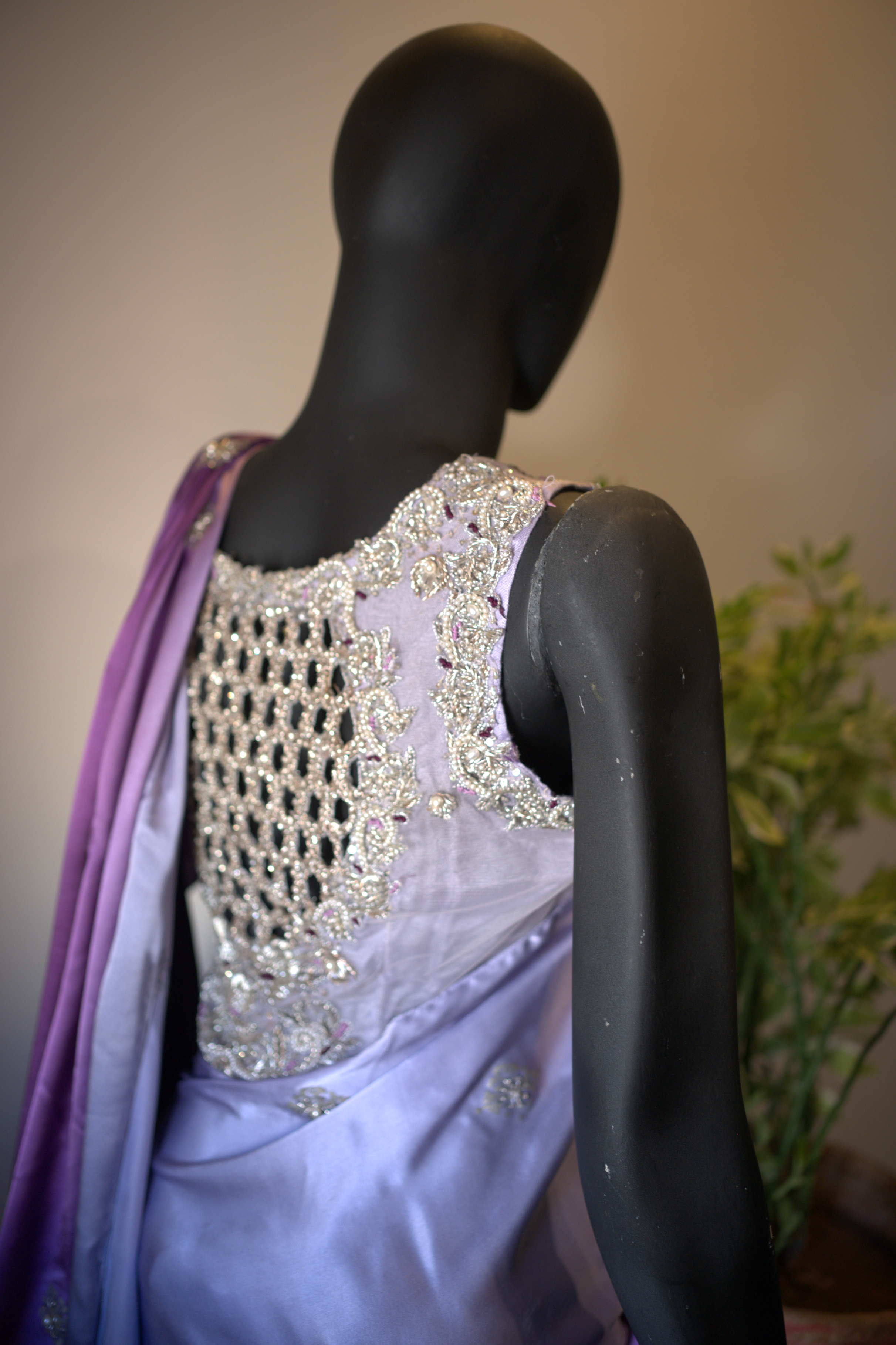 Noor-e-Lilac: Ombre Pure Charmeuse Elegance