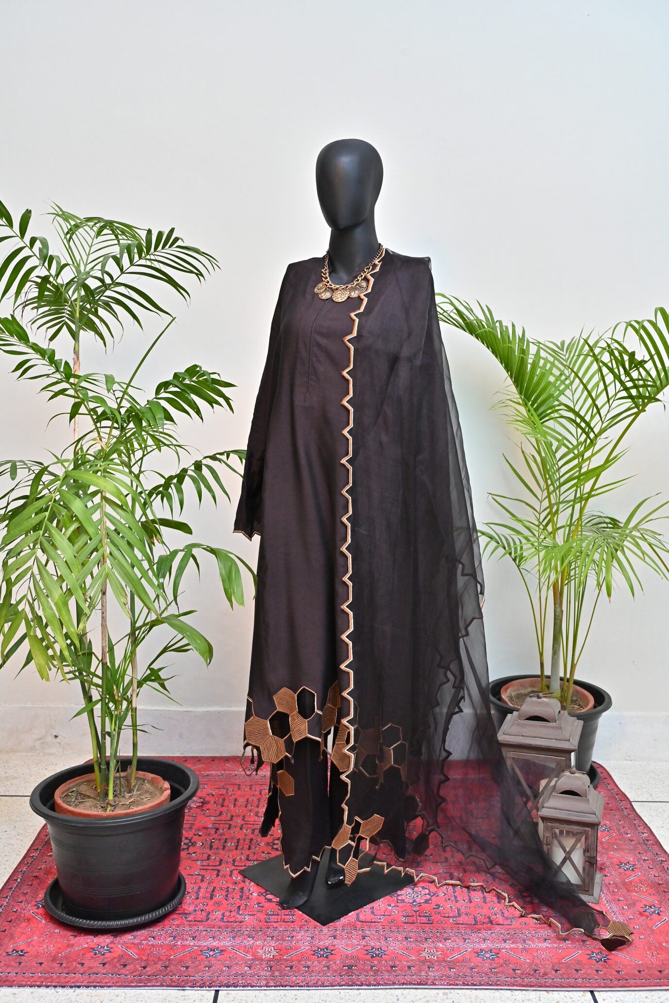 Dark-Brown and Gold Outfit